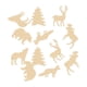 thumbnail image 3 of Adornos de madera de 30 piezas adornos de animales de bosque salvaje, 3 of 7