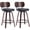Black + PU Leather + Foam, variant on Set of 2 26" Counter Height Bar Stools, 360° Swivel Rattan Cane Back Barstools with Upholstered PU Leather Seat, Walnut Wood Frame Counter Stools for Kitchen Island/Bar/Counter