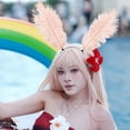 thumbnail image 2 of Hsqqdc Feather Champagne Butterfly Moth Antenna Headband Insect Hair Hoop, 1 Piece, 2 of 7