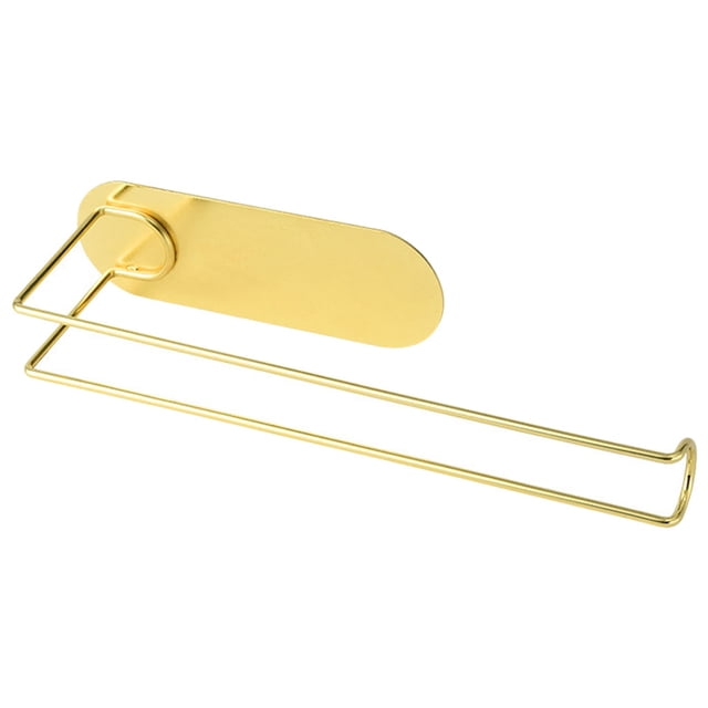 Portarrollos de papel para cocina, toallero de pared para armario de baño y cocina oro