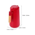 thumbnail image 2 of HEANUJJ Red Glass Coffee Carafe with Plastic Handle, Hot Liquid Retention, Ideal for Parties and Outdoor Activities, 1 Set, 2 of 7