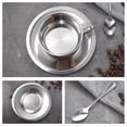 thumbnail image 5 of Uanit Stainless Steel Insulated Coffee Cup Set with Spoon & Saucer - Double Walled Thermal Mugs for Hot Tea & Coffee, 3-Piece Gift Set with Three Sizes, Dishwasher Safe, 5 of 9