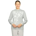thumbnail image 1 of Alfred Dunner Womens Plus-Size  Comfy Snowflakes Lightweight Sweater, 1 of 6