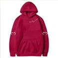thumbnail image 4 of TKLPEHG Halloween Hoodies For Women 2025 Fall Winter Fashion Warm Fleece Hoodies Casual Long Sleeve Hooded Pullover (Wine,XL), 4 of 4