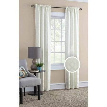 Mainstays Geometric Jacquard Window Curtain Panel Set Of 2