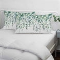 thumbnail image 4 of Eucalyptus Leaves Throw Pillow Cover, Pillowcase Protectors with Zipper, Breathable Decorative Lumbar Pillow Case Cover, Teal Botanical Summer Weeping Pillow Shams for Couch Sofa 16x24Inch, 4 of 8