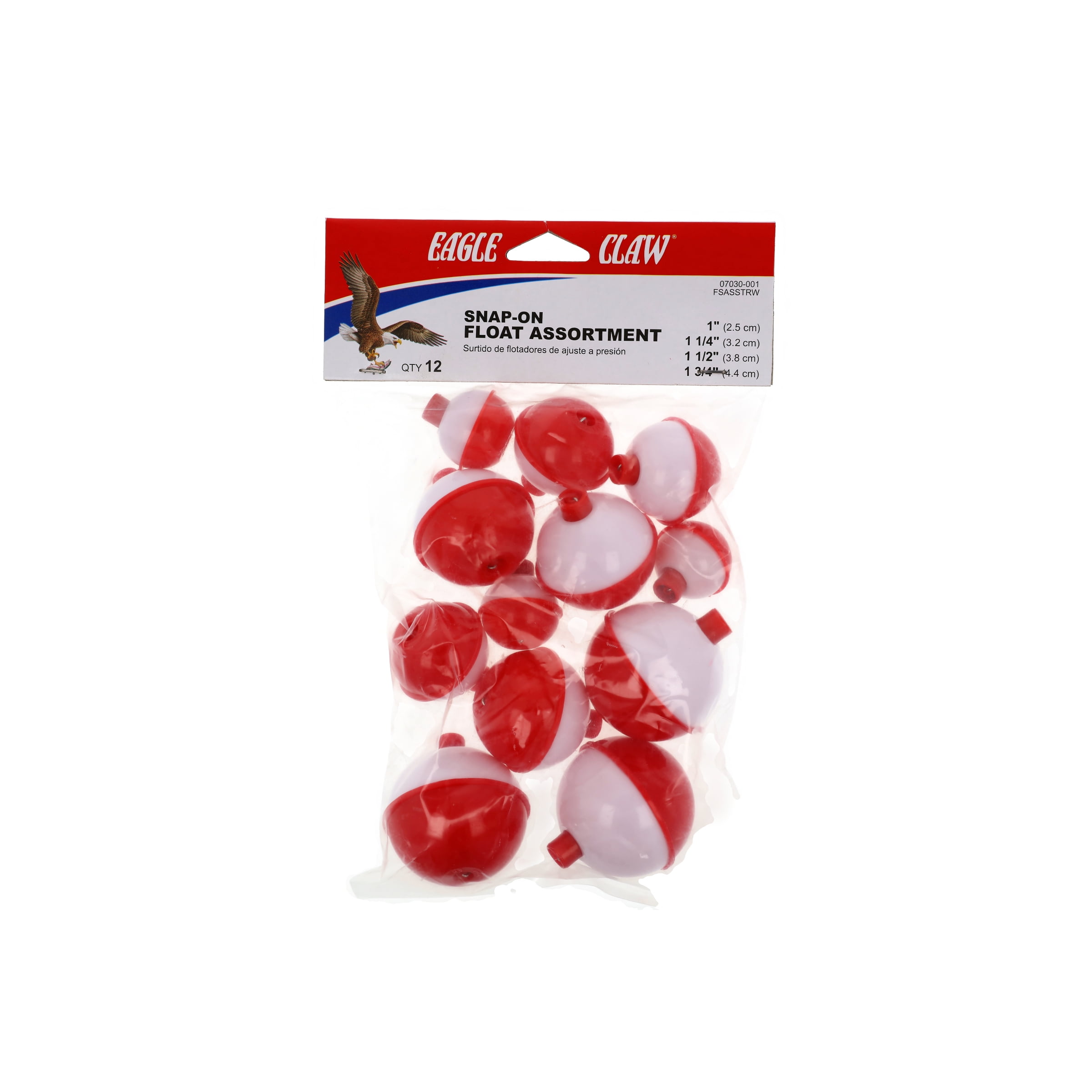 2 packages Size 1-1/2 Inch 5 per package Bobbers- Round Shape- Red/White 