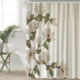 thumbnail image 3 of Magnolia Flowers Shower Curtain Set with 12 Hooks Magnolia Flowers on Branch Bath Curtains Modern Bathroom Accessories 72 x 84 Inch, 3 of 6