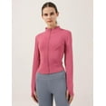 thumbnail image 2 of ORUYROP Veste de Course Légère Extensible pour Femmes avec Fermeture Éclair Complète et Trous pour les Pouces, 2 of 7