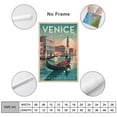 thumbnail image 2 of Venice Retro Travel Poster Vintage Italian City Tourism with Gondolas & Romantic Canals Canvas Poster, 2 of 8