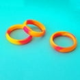 thumbnail image 5 of Neon Orange Yellow Pink Swirl Breathable Silicone Ring 4mm Bandwidth, 5 of 6