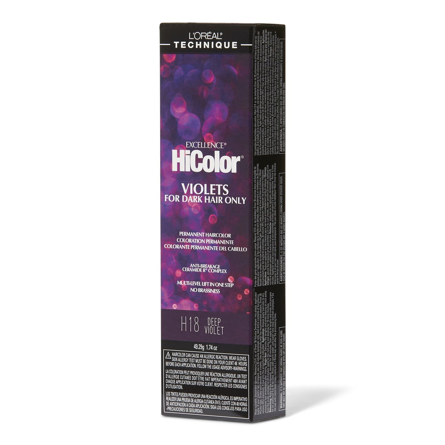 L'OREAL - EXCELLENCE HI-COLOR PERMANENT HAIR COLOR [ DEEP VIOLET #H18 ] 1.2 Oz. * BEAUTY TALK LA *