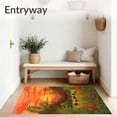 thumbnail image 3 of ODIKA 2'x3' Machine Washable Non-Slip Area Rug, Enchanted Jungle Safari Adventure Pathway Decorative Floor Covering High Traffic Rug, Orange, 511559, 3 of 7