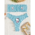 thumbnail image 4 of Conjunto de ropa interior con pegatinas de Hello Kitty para mujer, traje de baño dividido Sexy de Anime Kawaii, Bikini, sujetador, Bragas, tanga, regalo, 2 piezas, 4 of 4