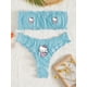 thumbnail image 4 of Conjunto de ropa interior con pegatinas de Hello Kitty para mujer, traje de baño dividido Sexy de Anime Kawaii, Bikini, sujetador, Bragas, tanga, regalo, 2 piezas, 4 of 4