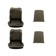 Scott Drake 65-S-BUCK-BK Front Bucket Seat Upholstery - Standard - Black