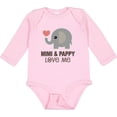 thumbnail image 3 of Inktastic Mimi and Pappy Love Me Elephant Boys or Girls Long Sleeve Baby Bodysuit, 3 of 5