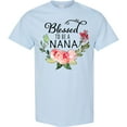 thumbnail image 3 of Inktastic Blessed to Be a Nana with Pink Flowers T-Shirt, 3 of 5