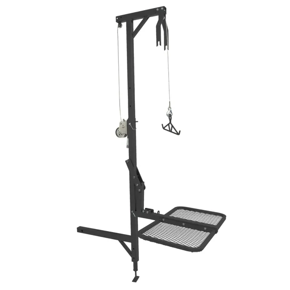 Kojem Hitch Mount Deer Hanger Game Hoist w/ 250LBS Lift For Hunting Safely Load 400LBS