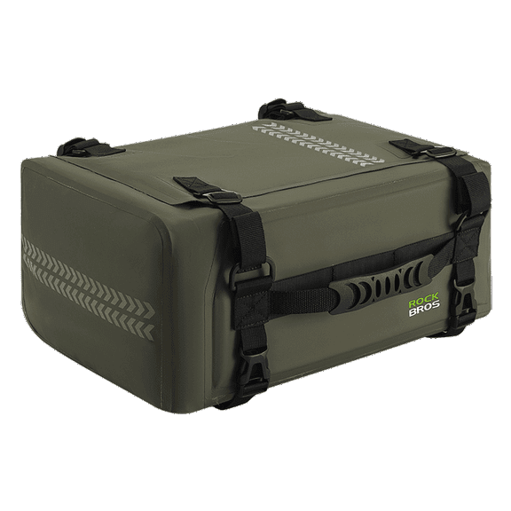 ROCKBROS Motorcycle Tail Bag Waterproof 30L Universal Motor Seat Bag Luggage Pannier Dry Bag Army Green