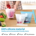 thumbnail image 2 of Versatile Reusable Storage Bags, Eco-Friendly Food-Grade Material Containers for Meal Prep, Hermetic Seal for Leakproof Storage, Stand Up Design for Neat Fridge, Reusable and, 2 of 8