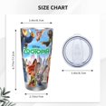 thumbnail image 4 of Vaso Zootopia de 20 oz, taza de viaje para café con aislamiento al vacío de acero inoxidable, taza de café, taza de viaje con tapa, taza térmica para exteriores, 4 of 8