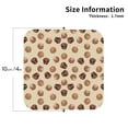 thumbnail image 2 of Leather Coasters with Heat-resistant for Drinks, Brown Chocolate Print Cup Coasters Cup Pad Mat for Tabletop Protection, Coffee Table, Office Desk and Housewarming Gift, 2 of 5