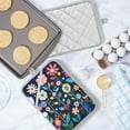 thumbnail image 5 of Yayeee Pot Holders Kitchen Heat Resistant with Pocket 7"x9.8" Cotton Oven Cooking Hot Pads, Bloom Flowers, 5 of 7