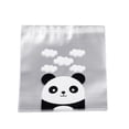 thumbnail image 1 of 100pcs Adorable Panda Pattern Candy Bags Transparent Packaging Bags Self Adhesive Gift Pouch for Bakery Cookie Candy Snacks Gift, 1 of 8
