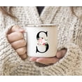thumbnail image 3 of Koyal Wholesale Stainless Steel Campfire Coffee Mug, Blush Floral Monogram, Letter S, 3 of 5
