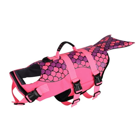 Pet Dog Life Jacket Mermaid Large Pet Float Coat Dog Lifesaver Swim Safety (Best Dog Drying Coat)