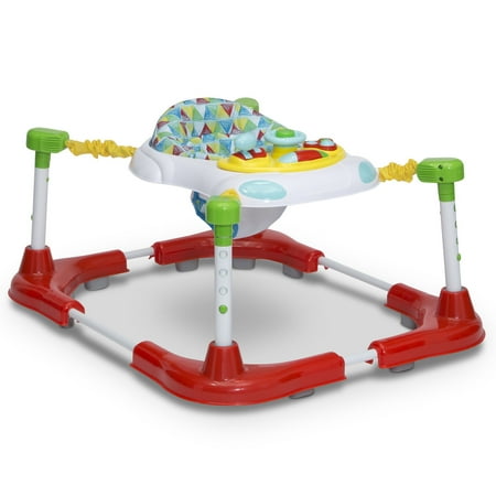 Little Folks First Steps 3-in-1 Sit-to-Stand Bouncer by Delta Children, Walker and Play Station, Triangular