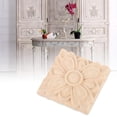 thumbnail image 2 of YAHHU 4Pcs Aplique Tallado Cuadrado de Madera para Decoración de Muebles y Puertas, 2 of 9