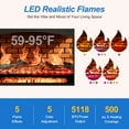 thumbnail image 2 of May in Color Freestanding 1500W Electric Fireplace Heater – part of practical freestanding electric fireplaces, also a portable fireplace with electric stove design – with 3D Flame & Remote for Home, 2 of 10