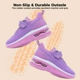 thumbnail image 4 of NRNHI Boys Girls Shoes Kids Sneakers Running Tennis Athletic Shoes Breathable Sport Walking Shoes (PinkPurple Size 4 Child), 4 of 6