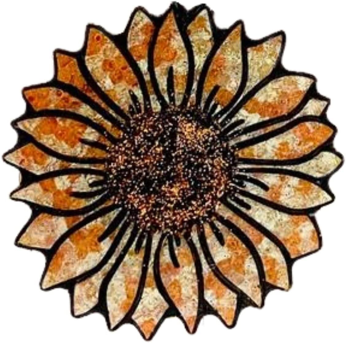 Sunflower Freshie Silicone Mold  6 Pack Bulk Wholesale  Size 4" Wide x 4" Long x 0.8" Deep  Small Sunflower Design for Freshie, Soap, Resin, Candles for Aroma Beads Scented Heat Resistant