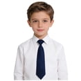 thumbnail image 2 of hengsof Childrens Solid Color Neck Tie for School Uniform, Classic Style Tie for Dress Shirt, Academic Formal Wear Accessory, 2 of 6