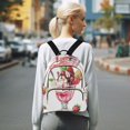 thumbnail image 7 of FORMRS Mini Backpack Purse for Women Quilted Travel Daypack Casual Shoulder Bag, Strawberry Ice Cream Pattern, 7 of 7