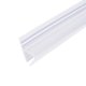 thumbnail image 1 of Uxcell 0.39''x0.24''x39.37'' H-Type Barrera de puerta de vidrio sin marco, tira de sellado lateral inferior, plástico transparente 1pcs, 1 of 4