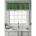 thumbnail image 4 of Valances for Windows Dark Green Abstract Art Leaf Rod Pocket Cafe Window Treatments Valance Curtains for Kitchen Bathroom Laundry Basement Windows 42"x12", 4 of 9