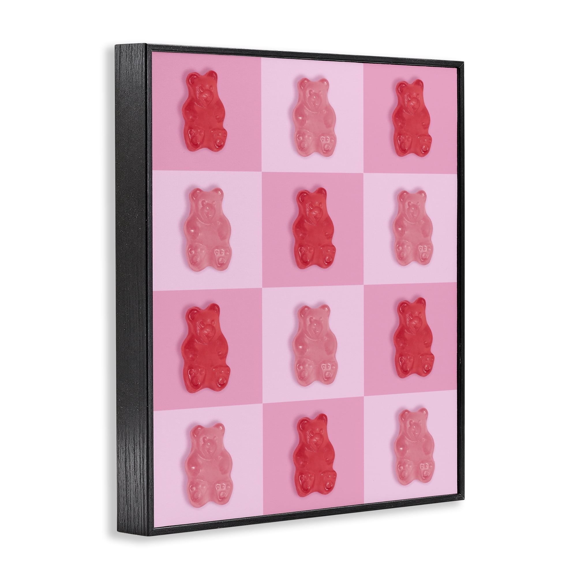 Stupell Industries Pink & Red Candy Bears Black Framed Giclee Art, design by LISH Creative