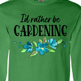 thumbnail image 4 of Inktastic I'd Rather Be Gardening Blue Flowers Long Sleeve T-Shirt, 4 of 5