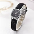 thumbnail image 2 of Reloj Lujo 3 Piezas para Mujer Cuadrado Con Correa Cuero Fina Informal Cuarzo (5 #), 2 of 5