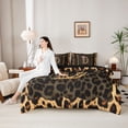 thumbnail image 4 of Manfei Kawaii Bow Letter D Monogrammed Bedding Comforter Set 7 Pieces,Vintage Cheetah Print Alphabet Full Bedding Set,Black Reversible,Luxury Bedroom Decor, 4 of 7