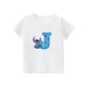 thumbnail image 3 of Nueva camiseta de algodón con letras ABCD de Stitch para niños, camisetas con combinación de nombres para niñas y niños, camisetas de dibujos animados Kawaii, ropa informal para niños, 3 of 5