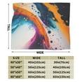thumbnail image 3 of DouZhe Ultra-Soft Micro Fleece Lightweight Flannel Bed Blanket, Fractal Blaze Texture Print Cozy Warm Throw Blankets, 50"x40", 3 of 7