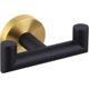 thumbnail image 1 of Double Towel Hook Black & Gold, Stainless Steel Bathroom Towel Holder, Hand Towel Hanger for Wall, 1 of 4