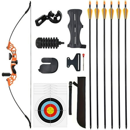 Piaoyu Archery 50" Takedown Bow and Arrows Set for Adults 40lb Metal Riser Right Hand Recurve Bow Kit for Beginner To Intermediate Hunting Target