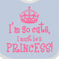 thumbnail image 4 of Inktastic So Cute Princess Girls Baby Bib, 4 of 4