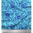 thumbnail image 1 of Soimoi Poly Georgette Fabric Leaves & Floral Artistic Print Fabric by The Yard 52 Inch Wide, 1 of 1